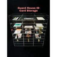 Acrylic Guard House/Security Guard ID Card Storage 30 Slot.
