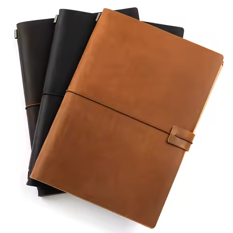 B5 Vintage TN Traveler's Notebook, Top Grain Leather Handmade Refillable Journal, Personalized Diary