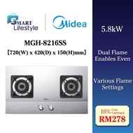 Midea Built-in Gas Hob with 5.8kW Burners MGH-8216SS
