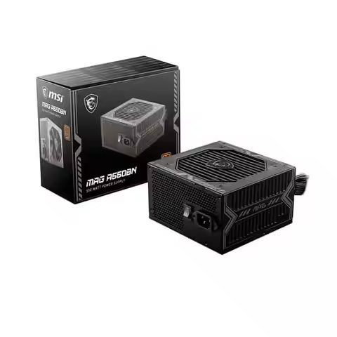 MSI MAG A550BN-Gaming Power Supply: 80 PLUS BRONZE, 550 Watts, 12V Single-Rail, DC-to-DC Circuit, 12