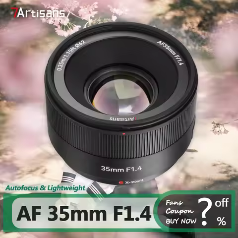 7artisans AF 35mm F1.4 Large Aperture Camera Prime Lens for Humanities Photography with Fujifilm XF-