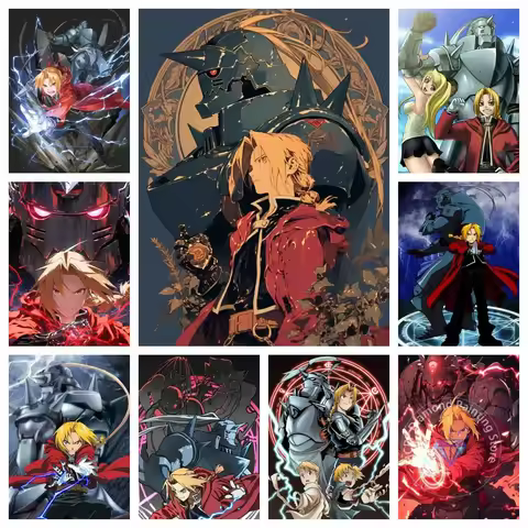 Fullmetal Alchemist Janpan Anime Diamond Painting Kit 5D DIY Diamond Embroidery Cross Stitch Handmad