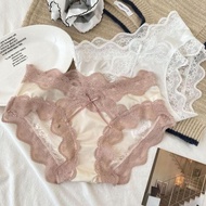 PEACHIE | CD2125 Celana Dalam Fashion Flower Panties Renda CD Transparan Wanita L Brukat Tipis