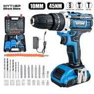 HYTOBP 210VF Cordless Drill Impact Hammer Heavy Duty Cordless Hand Drill Cordless Screwdriver with 2