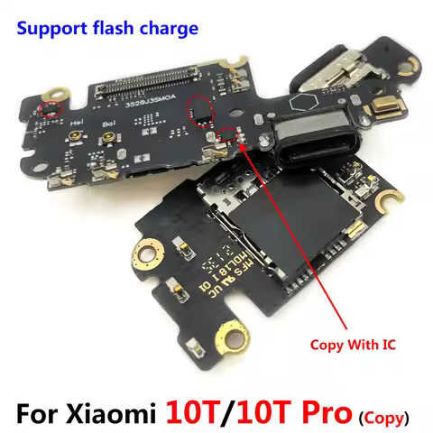 New USB Connector Charger Charging Port Jack Plug Flex Cable With IC Repair Rarts For Xiaomi 10 10T 