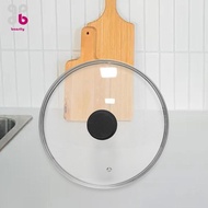 [Baosity] 34cm Glass Lid for Clear Cooking Pot Lid for Frying Pan French Fries Cooker