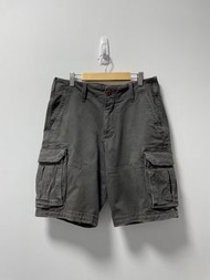 Hollister cargo shorts 水洗灰工作褲 彈性斜紋布