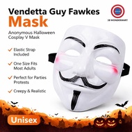 Vendetta Guy Fawkes Anonymous Black Halloween Cosplay V Mask