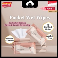 [SG] Mini Baby Wet Wipes, Soft Wet Tissue, Mini Wet Wipes Pocket Wet Wipes