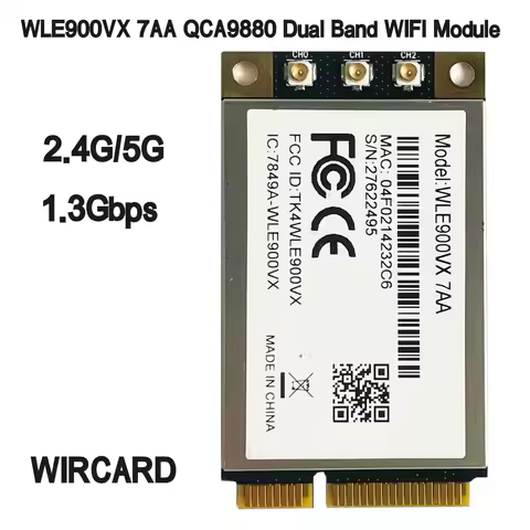 WLE900VX 7AA QCA9880 Dual Band 2.4G/5G 3*3 MIMO 1300Mbps 802.11ac WIFI Module