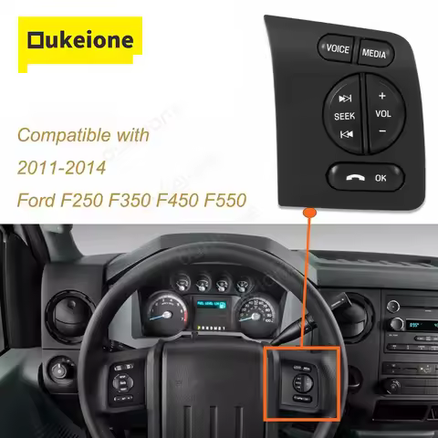 8L2T9E740CAW Steering Wheel Switch Radio Button for 2011 2012 2013 2014 Ford F250 F350 F450 F550 BC3