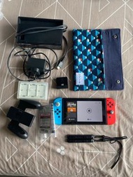 switch 主機配件全套 +case+game 盒