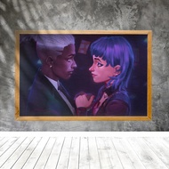 Arcane Season 2 Jinx & Ekko Poster Video Game Poster Painting Decor Canvas Decor,No Frame Canvas Pai