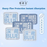 Herlab DEEP BLUE| Sanitary Pad | Ultra Soft - Overnight(29/36/42 cm)