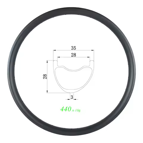 440g 29er MTB AM ENDURO 35mm asymmetric clincher tubeless carbon rim TAPELESS 28mm deep UD 3K 12K 24