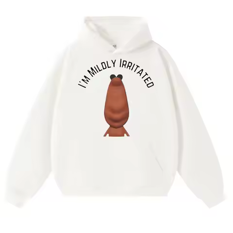 Interestingly I was a bit annoyed by the Marcus Worm meme hoodie a humorous men's autumn and winter 