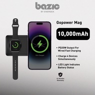 ENERGEA Bazic GoPower Mag 5-In-1 10,000 mAh Power Bank Built-in Apple Watch Charger - Black