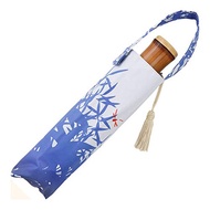 Ogawa (Ogawa) parasol folding umbrella Ladies Heat Shielding UV Cut 99%or more 6 bones 50cm Kawama seal Honpo Bamboo (Ruriiro) Hands of cold bamboo with water safety cover 54068【Direct From JAPAN】