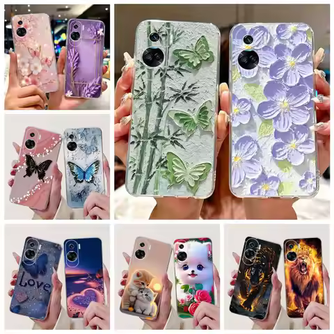 For Honor 90 Lite Case CRT-NX1 Luxury Fashion Painted Cover Soft Slim Phone Case For Honor 90 Pro Ho