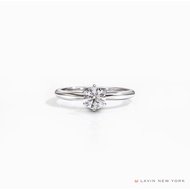 Lavin New York IGI Lab-Grown Diamond Six Prongs Engagement Ring in 750/18K White Gold - Classic