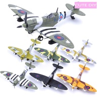 CUTE DIY โมเดลเครื่องบินจำลอง บล็อกประกอบเครื่องบินรบ เครื่องบินรบประกอบ Hurricane Fighter โมเดลอาคา