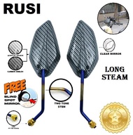 RUSI FLAIR 125 | Motorcycle Side Mirror Long Steam 2 Tone Carbon Design Accessories | COD
