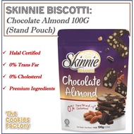 SKINNIE Biscotti: Chocolate Almond Biscotti 100G (Stand Pouch)