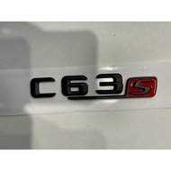 Mercedes Benz C63S Emblem Logo Matt Black
