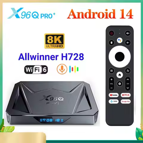 Android 14.0 TV Box Media Player X96Q PRO + Allwinner H728 Octa-core 8K@24fps Set Top Box Android 14