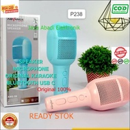 P238 MICROPHONE ORIGINAL BLUETOOTH WIRELESS ADVANCE MIK MIC MIX SPEAKER SPK SPEKER PORTABLE BLUTUT K