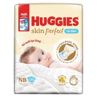 Tã dán sơ sinh Huggies Skin Perfect size NB 70 + 6 miếng (Dưới 5kg) 