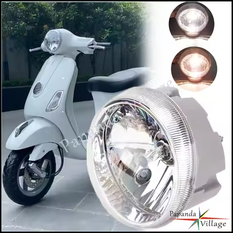Motorcycle Front Light Headlight For LX 125 150 LX125 LX150 Scooter 12V 35W Round Clear Headlamp Hig