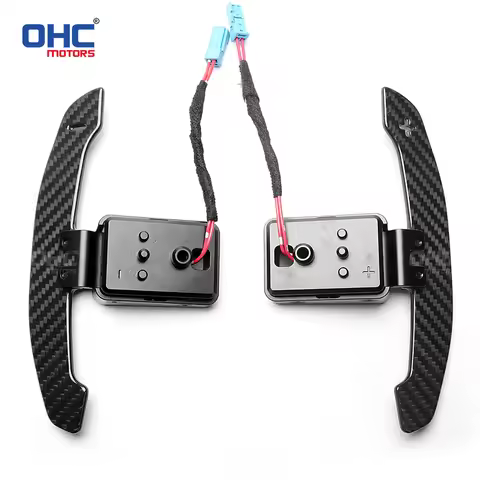 Glossy Magnetic Carbon Fiber Steering Wheel Paddle Shifters For BMW 1 2 3 4 5 7Series G31 G20 G30 F2