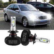 2PC H7 80W 8000LM ไฟหน้ารถมอเตอร์ไซค์แบบ LED ชุดหลอดไฟ High Beam สำหรับ MERCEDES-BENZ C-CLASS (W202)