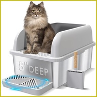 ◭ ❥ ✧ （Shipping from Manila）Cat litter box Stainless steel cat litter box 20L easy to clean