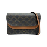 棕色 Triomphe 帆布 WOC 肩背包【CELINE 賽琳】