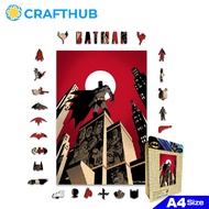 Crafthub เกมกระดานตัวต่อจิกซอว์ไม้ลาย Gotham Guardian - Batman | A3ขนาดพร้อมจิ๊กซอว์253ชิ้น