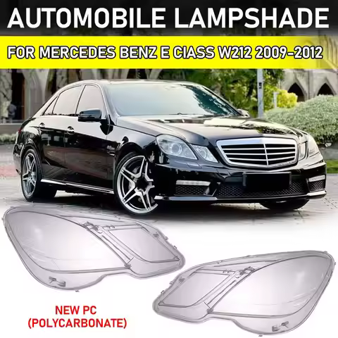 Car Headlight Glass For Mercedes Benz E-Class W212 Headlight Cover 09-12 E200E260E300 Transparent La