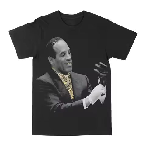 OJ Simpson Men Cotton TShirt Vintage Retro Streetwear Black