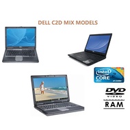 (USED ) LAPTOP NOTEBOOK  DELL   C2D DDR2 2GB RAM, DDR3 4GB RAM 250GB HDD (MIX MODEL) CONDITION 90%