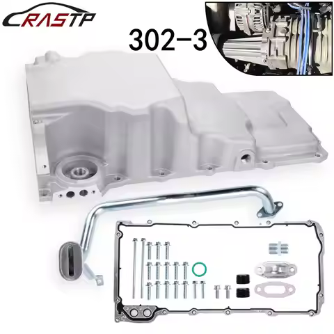RASTP-Retrofit Engine Oil Pans Aluminum 302-3 for LS1 LS2 LS3 LS6 4.8L 5.3L 6.0L 6.2L for Chevy/Cama