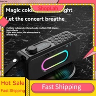 ShopLah  Sansui F59 Wireless Bluetooth Speaker RGB Player Portable Elderly FM Radio 3600mAh Battery 