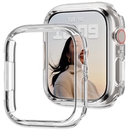 Clear Case for iWatch Ultra SE Cover Series 9 8 7 6 5 4 3 PC Bumper Hard Shell for iWatch case