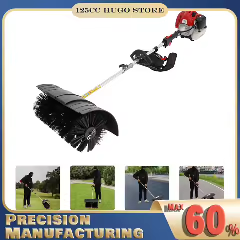 52cc 1.7KW Gasoline Powered Broom Sweeper Handheld Sweeper Yard Lawn Leaves Mud Cleaning Sweeping Ma