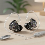 KZ Gale In-Ear IEMs Wired TWS Earbuds with Dynamic HiFi Stereo & Dual Mics, 2-Pin Detachable Cable f