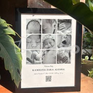 Newborn Baby Photo Frame | Newborn Baby Photo Frame | Gift | 10x15 cm, 20x30 cm, 30x40 cm