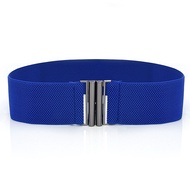 Fashion Women Waist Belt Wide Elastic Belt Lady Cummerbund Metal Buckle Stretch Cinch Apparel Access