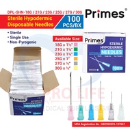 Primes Sterile Hypodermic Disposable Needle (18G x 1½” /21G x 1¼” / 23G x 1¼” /  25G x 1” /  27G x ½