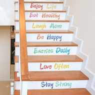 Colorful Enjoy Life Inspirational Quotes Lettering Wall Art Decoration PVC Removable Sticker