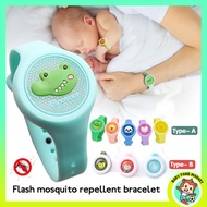 Ready Stock Children's Anti Mosquito Insect Repellent Watch Cartoon Flash Repellent Bracelet / Penghalau Nyamuk 儿童防蚊驱蚊手表